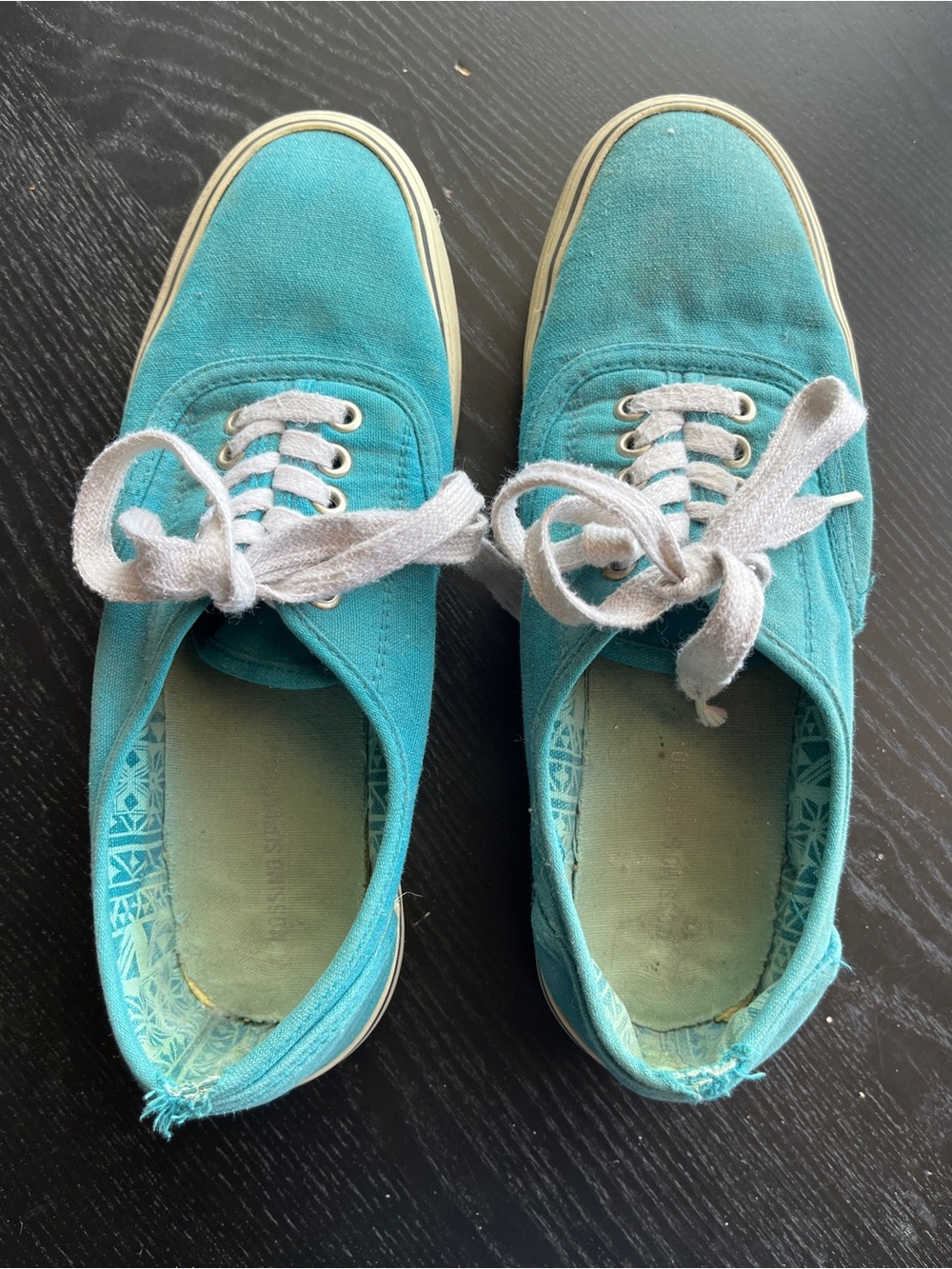 Target Womens Teal Blue Canvas Lace Up Sneakers Size 8 Low Top Shoes